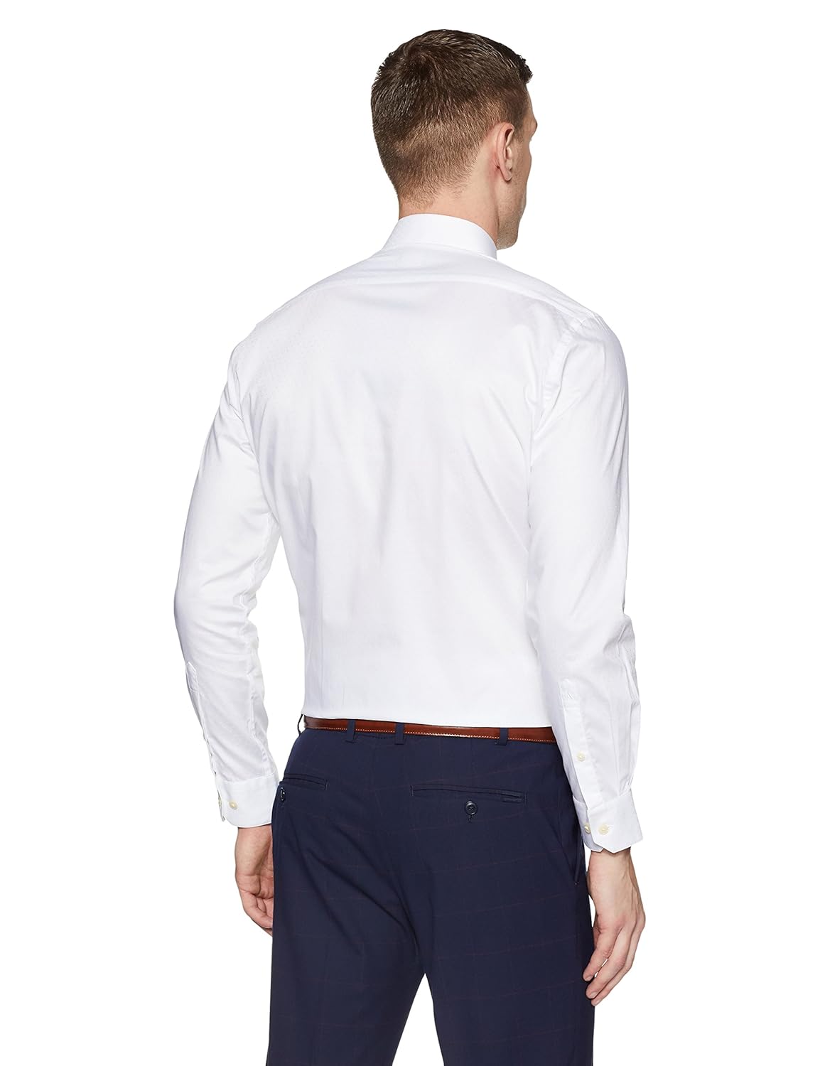 arrow men's plain slim fit formal shirt