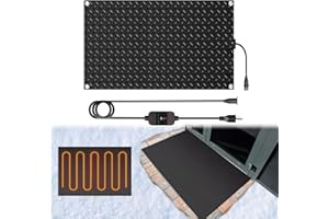 ANSIKE Heated Snow Melting Mats for Doorways- Outdoor Heated Mats- Non-Slip Electric Heated Foot Mats for Winter Snow Removal- Heated Snow Melting Mat for Stairs garages Driveway (30in x 48in)