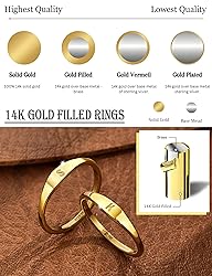ZNBOH 14k Gold Filled Rings for Women Non Tarnish