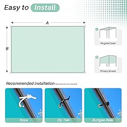 SunnyRoyal 10'x10' Waterproof Sun Shade Sail