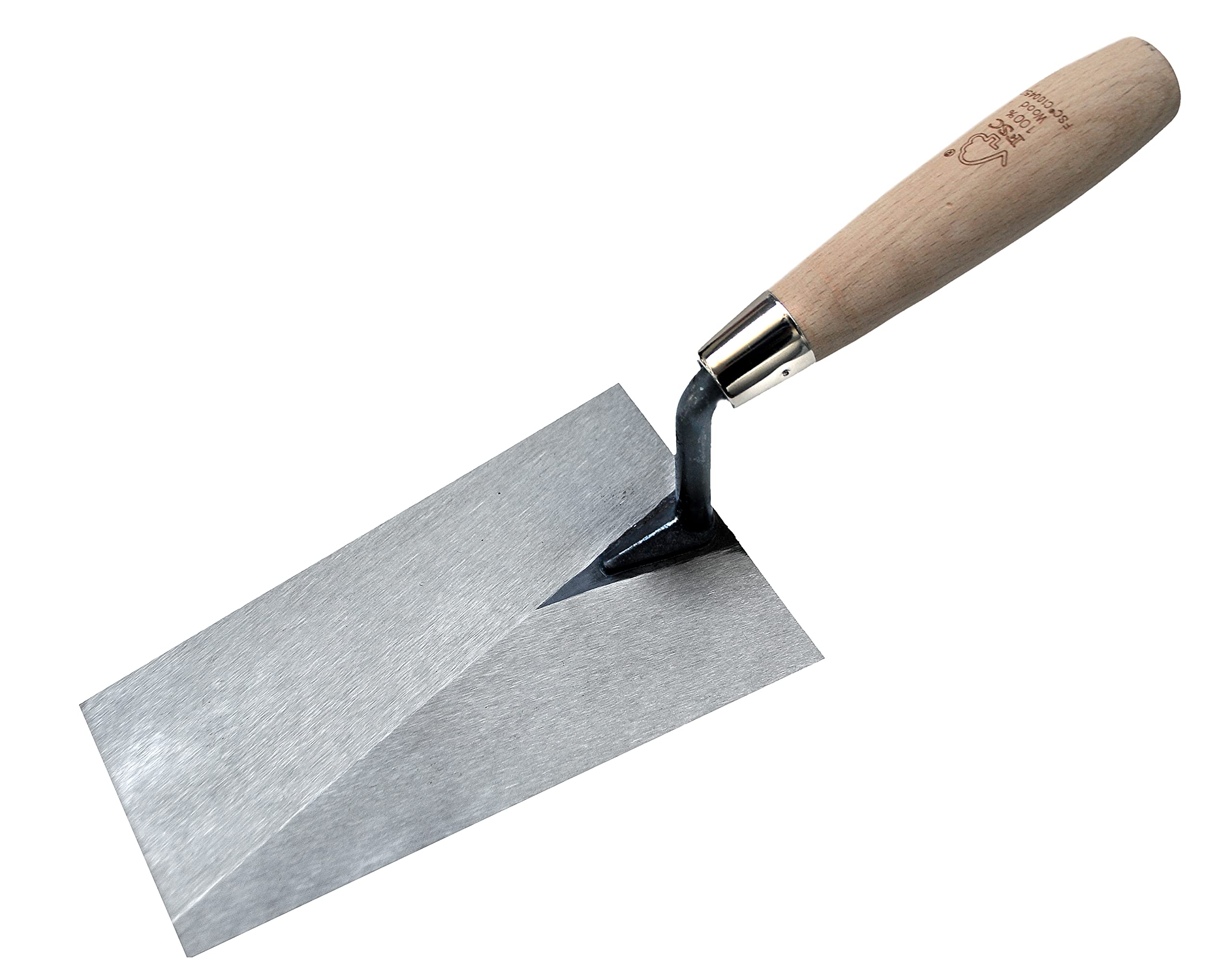 Nespoli N0D1905618 Light Trowel Square Tip Wood Handle Fsc 18 cm