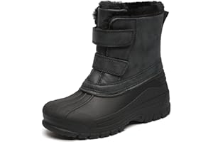 shoeslocker Girls Boys Waterproof Winter Snow Boots with Faux Fur Lining