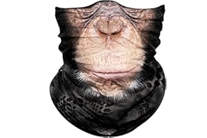 Obacle Animal Face Mask Neck Gaiter for Sun Dust Wind Protection for Men Women