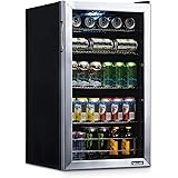 NewAir Beverage Refrigerator And Cooler, Free Standing Glass Door Refrigerator Holds Up To 126 Cans, Cools Down To 37 Degrees