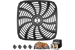 Air Fryer Accessories for Gourmia GAF858 GAF823 Air Fryer, Nonstick 9.6''*9.6'' Square Air Fryer Replacement Parts Rack Tray 