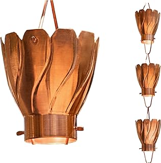 Monarch Regenkette, reines Kupfer, 2,4 m Akira 8-1/2' Kupfer