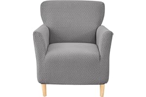 CRFATOP Stretch Mid Century Modern Armchair Slipcover 1-Piece Jacquard Accent Chair Covers with Arms Soft Chair Slipcovers for Living Room Armchair Furniture Protector Office Reception Reading Sofa,03