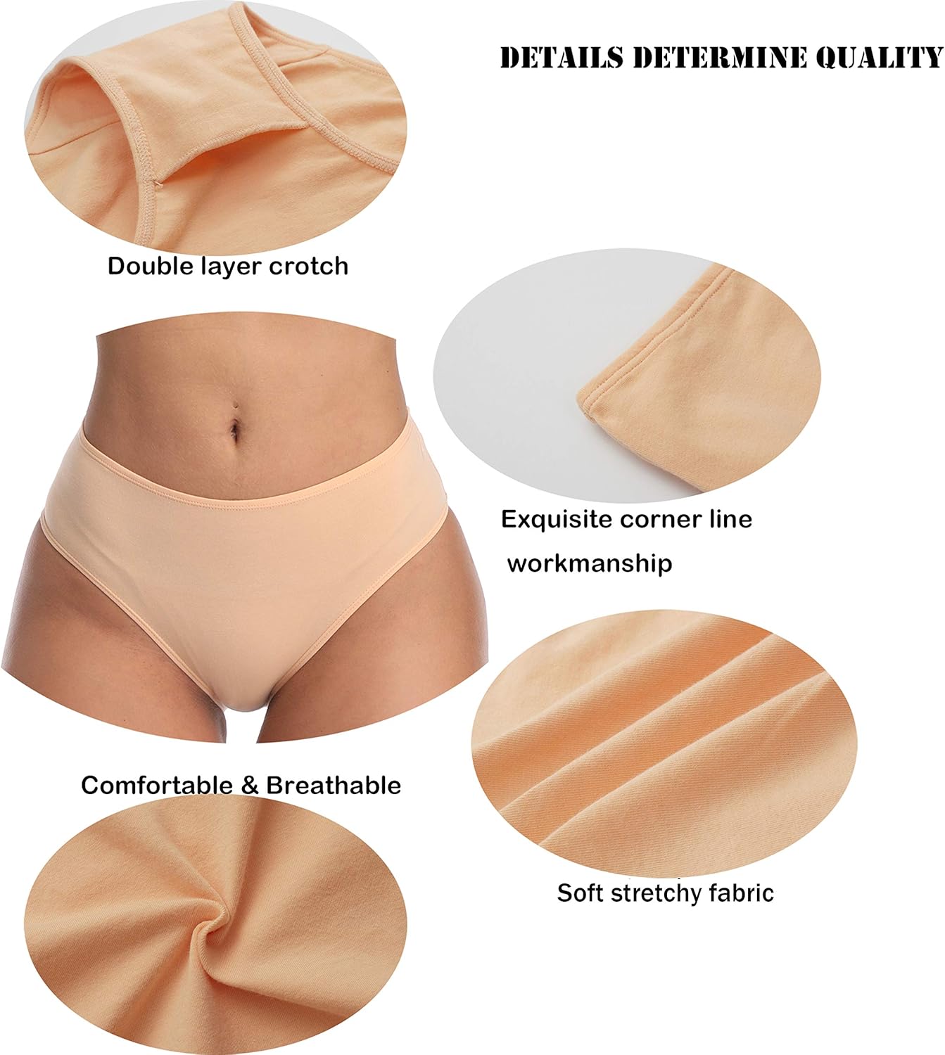 Underwear Women Cotton Soft Bikini Panties Breathable Stretchy Hipster Low Waist Briefs for Ladies (Multicolor) at  Women’s Clothing store