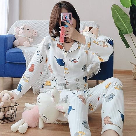 Amazon Co Jp 冬の厚手の暖かいパジャマレディースコットンファミリースーツパジャマ女性 ホーム キッチン