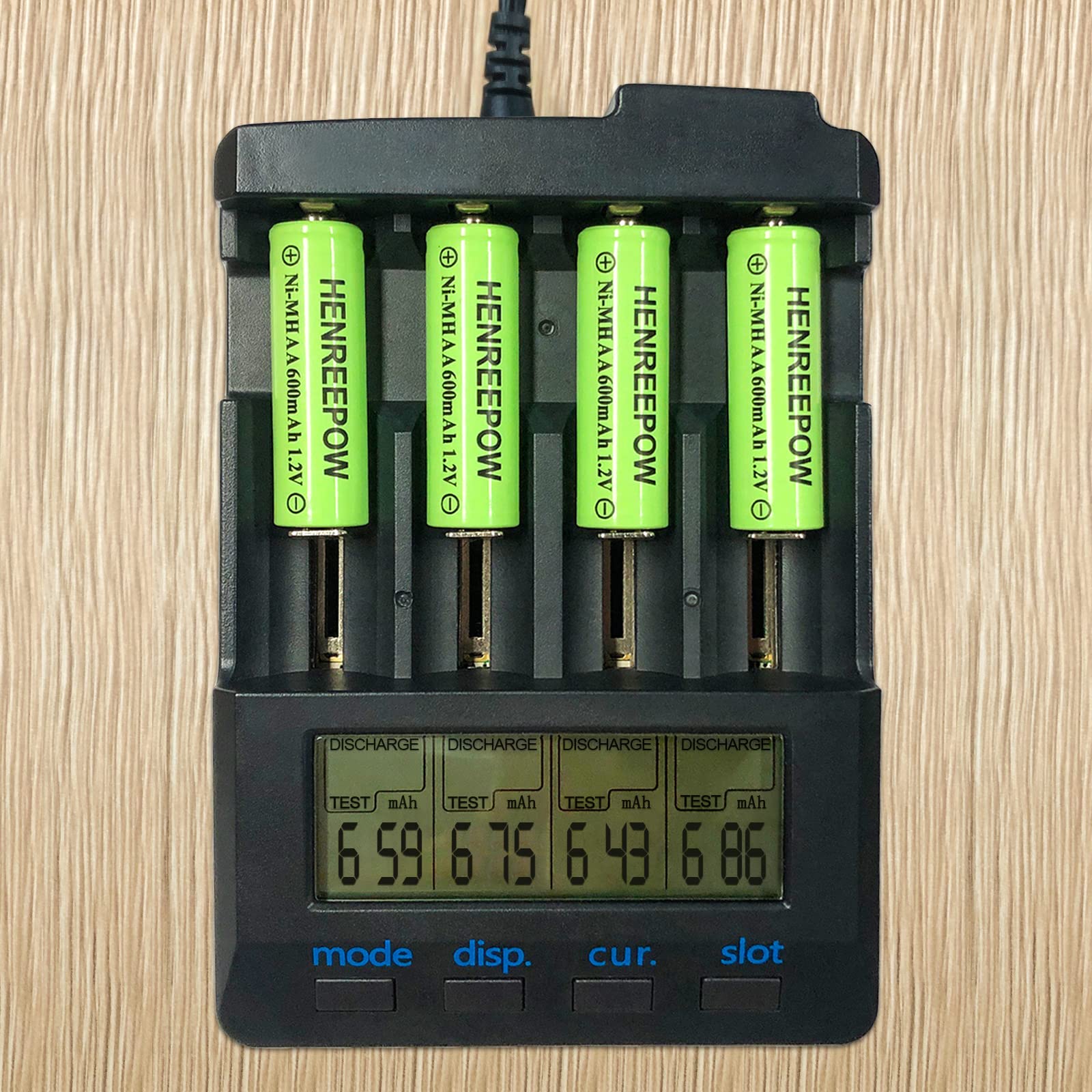 Henreepow Ni-MH AA Rechargeable Batteries, Double A High Capacity 1.2V Pre-Charged for Garden Landscaping Outdoor Solar Lights, String Lights, Pathway Light (AA-600mAh-12pack)