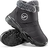 Winter Snow Boots for Women Waterproof: Fur Lined Warm Womens Boots Anti Slip Hook Loop Comfortable Booties Outdoor