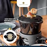 MasterClass Cast Iron Fondue Set 21x18 cm Black with Burner & 6 Forks view 4