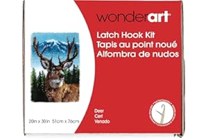 WonderArt 426403 Classics Latch Hook Kit, 20" X 30", Deer