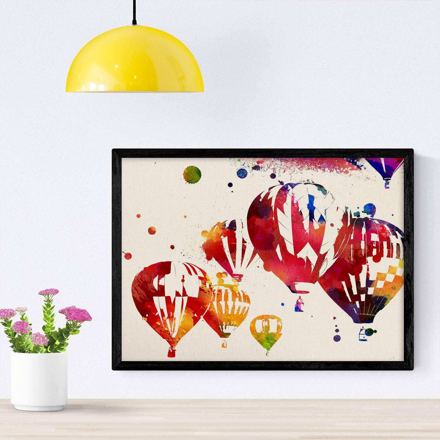 Nacnic Poster Balloons with watercolor design. Mix with watercolor style sheets for interior decoration. A4 size