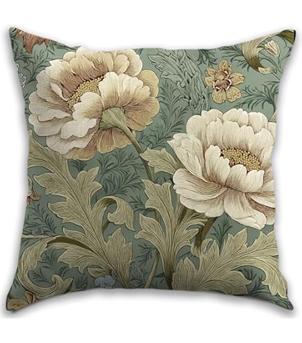 HOSL Cotton Linen Square Throw Pillow Case Decorative Cushion
