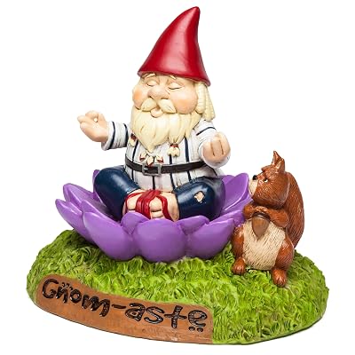 BigMouth Inc. The Gnome-Aste Meditating Garden Gnome - Funny Weatherproof Garden Decoration, Makes a Great Gag Gift &amp;amp;ndash; 7&amp;amp;rdquo;