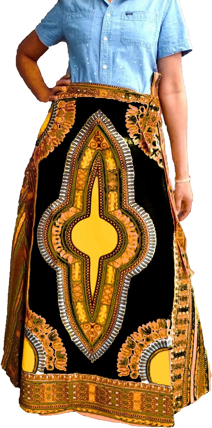 dashiki wrap skirt