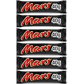 MARS Caramel &amp; Milk Chocolate Bars 40g (Pack of 6) | Milk Chocolate Candy Bars with Soft Caramel Center | Individually Wrapped Bars