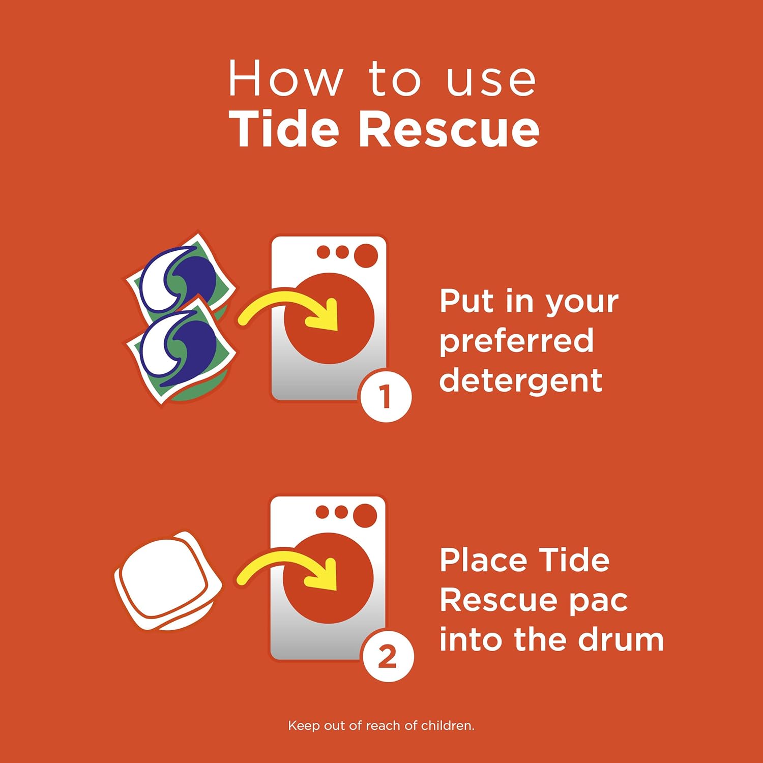 Tide Bright + Whites Rescue In-wash Laundry Booster Pacs, 27Count (Packaging May Vary): Health & Personal Care