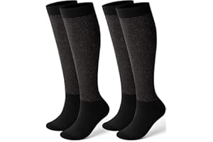 Ramede 2 Pairs Cut Resistant Hockey Socks A5 Level Protection Knee High Skate Socks for Hockey Players Coaches Gardening Work