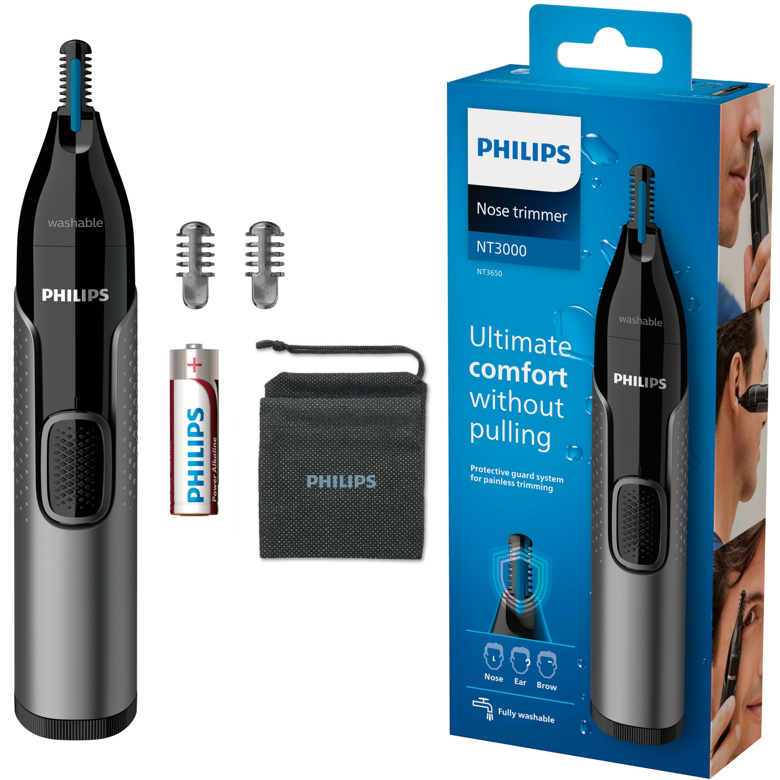 Philips NT3650/16 Series 3000 Waterproof Nose and Ear Trimmer