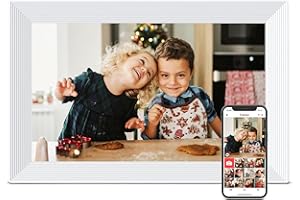 Frameo WiFi Digital Picture Frame, 10.1 Inch 1280 * 800IPS Touch Screen Digital Photo Frame, 32GB Memory, Auto-Rotate, Share 