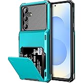 Vofolen for Samsung Galaxy S25 Case Wallet with Card Holder Dual Layer Heavy Duty Shockproof Hidden Flip 4-Card Slots Large Storage Protective Galaxy S25 Wallet Case for Women Men, 6.2" Blue