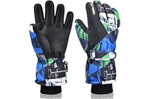RunRRIn Ski Gloves, Waterproof Snow Gloves -30℉ Winter Gloves for Cold Weather, Warm Snowboarding Gloves - for Men, Women, Kids, Boys and Girls
