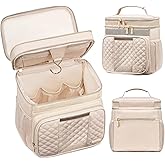 Large Leather Toiletry Bag for Women Men,Bathroom Bag,Water Resistant Shower Bag,Makeup Bag,Portable Shower Caddy for College Dorm,Hanging Travel Toiletry Bag with Transparent Waterproof Phone Pocket