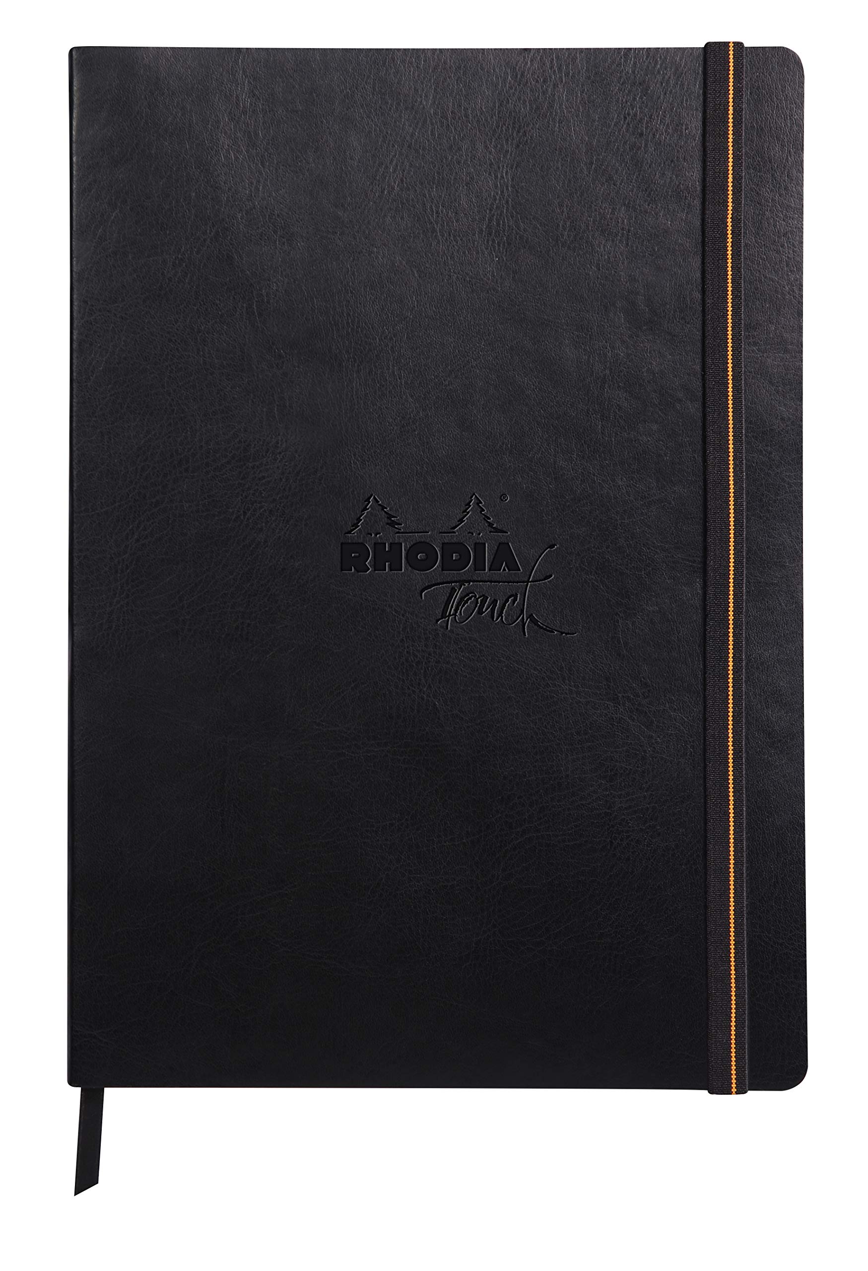RHODIA TOUCH 116115C - Soft Notebook Bristol Book A4 - 64 pages - Clairefontaine Bristol Plain White Paper 205 g/m - for Precise Drawing with Pencil, Felt Pen, Liner, Pen