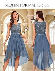 BeryLove Sequin Homecoming Dresses Tulle Formal