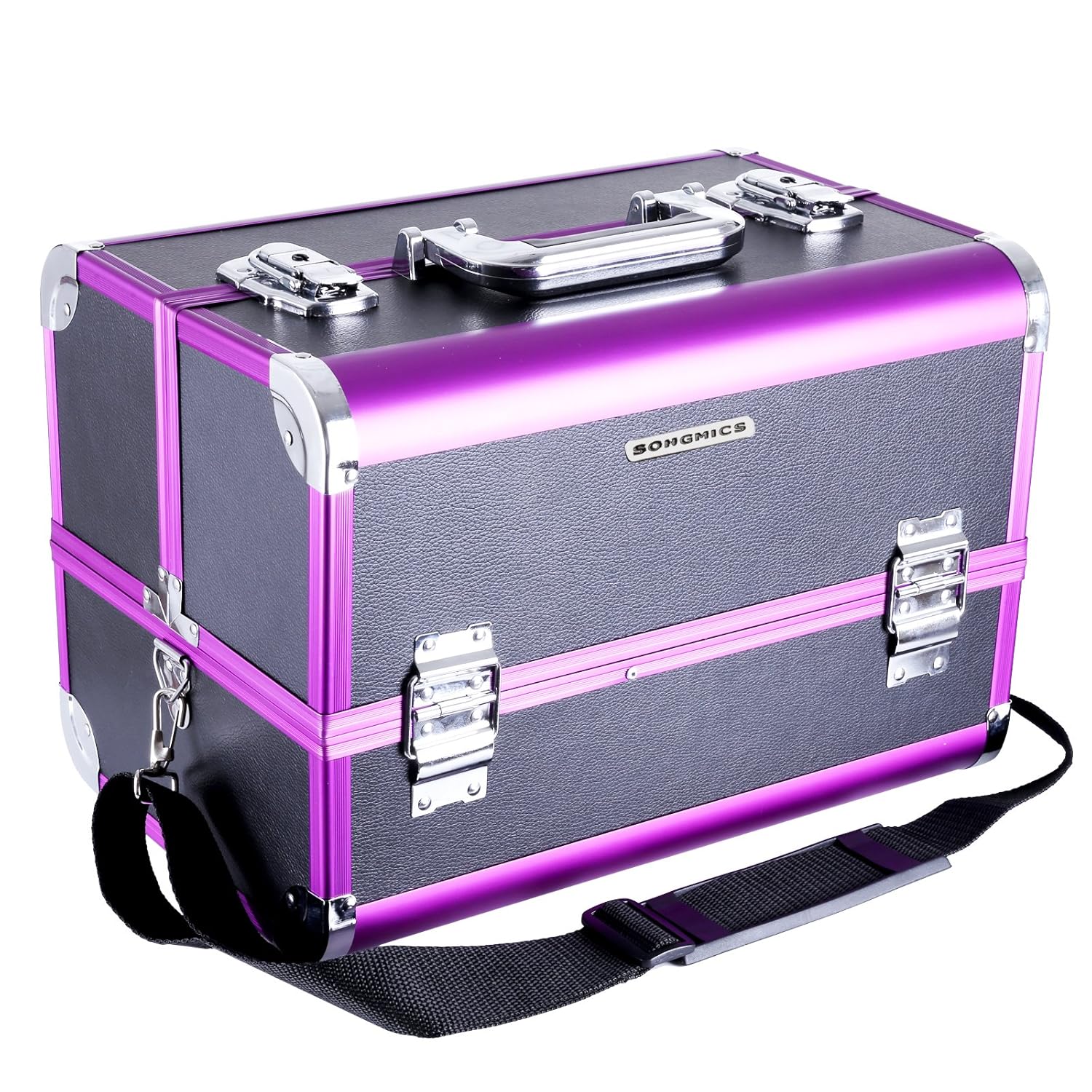 Songmics® Maletín para maquillaje Estuche de maquillaje color Negro JBCB