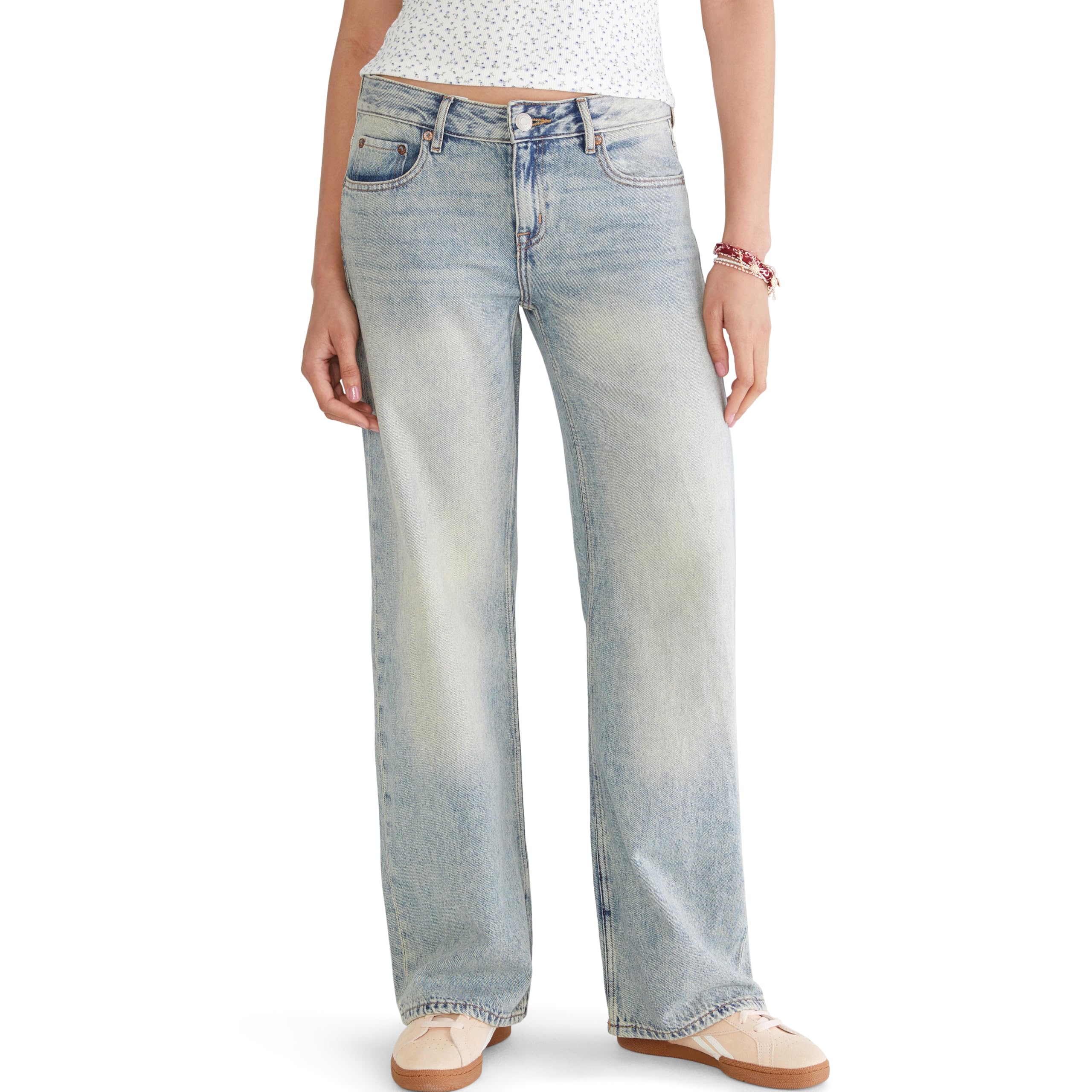 Low-Rise Baggy Wide-Leg Jean, Medium WASH, 10S