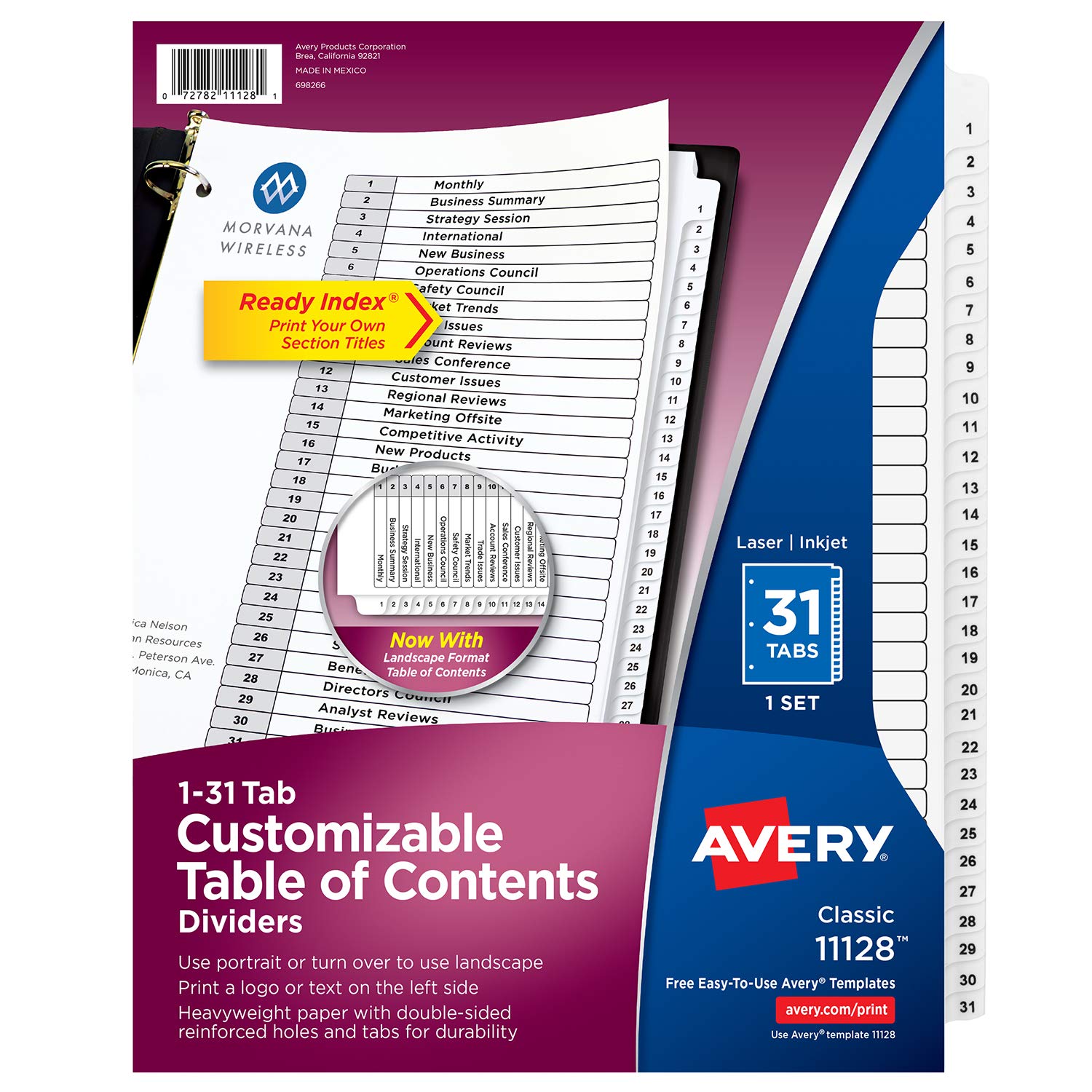 Best table of contents dividers, 26-tab, 1 set