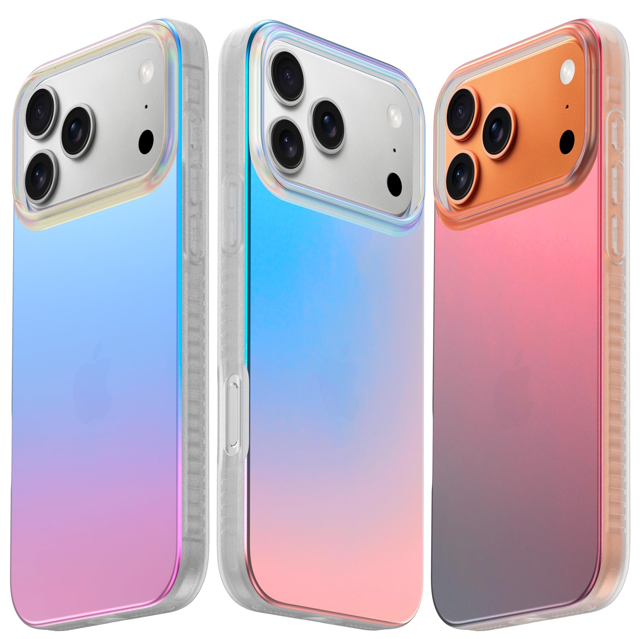 Photo 1 of LONLI Hue for iPhone 17 Pro Case - Holographic Iridescent Shockproof Cute Phone Cover - [Shock-Absorbent Bumper] - Cute, Unique and Aesthetic for Women and Girls