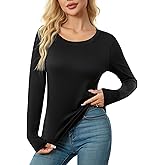 TeGlraddix Women's Thermal Compression Long Sleeve Shirt Fleece Underwear Fitted Tops Base Layering Tight Clothing