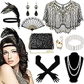 Fingertip WD 1920s Accessories for Women, Roaring 20s Accessories 1920s Flapper Costumes Accessories for Women