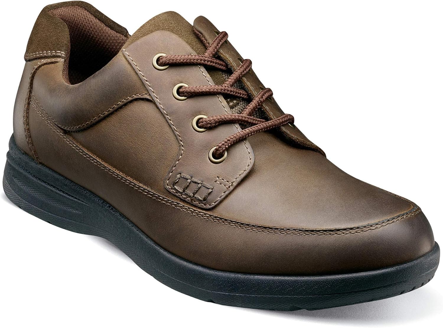 Nunn Bush Men's Cam Moc Toe Casual Lace-up with Comfort Gel and Memory Foam