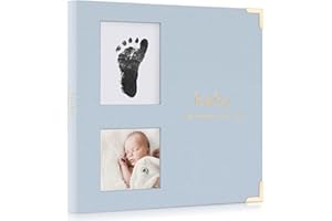 ZICOTO Keepsake Baby Memory Book for Boys and Girls – Timeless First 5 Year Baby Book With Photoslots – Cute Journal Scrapbook or Photo Album - Record a Milestone for Every Event from Birth to Age 5