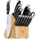 Henckels Statement 15 pc Knife Block Set, Razor-Sharp, German Engineered | Informed by 100+ Years of Mastery. Dishwasher safe, Comfortable Grip Ideal for Everyday Cooking. High Quality Stainless Steel