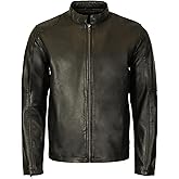 Gioberti Men's Sheepskin Classic Style Leather Jacket