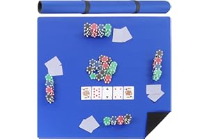 Jigitz Table Game Mat - Board Game Table Cover Mat, Playing Card Poker Games Square Table Mat 32.6in x 32.6in