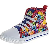 Sesame Street Elmo Shoes, Hi Top Sneaker with Laces, for Toddlers and Kids, Size 6 to 12