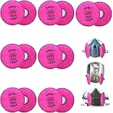 14pcs 2097 Filters for Respirator Painting Respirator Half Face Gas Face for Chemicals Spray Welding Epoxy Resin Dust Woodwor