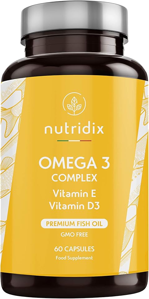 Omega 3 olio di pesce premium | 900 mg epa e 350 mg dha per dose | 60 capsule NUTOME60