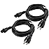 Cable Matters 2-Pack Heavy-Duty Laptop Power Cord in 6 Feet (NEMA 5-15P to IEC C5)
