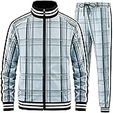 Aeeleire Track Suits for Men Set Plaid Tracksuit Mens Sweatsuits 2 Piece Sport Jogger Sweat Suits Clothes Jogging Outfits