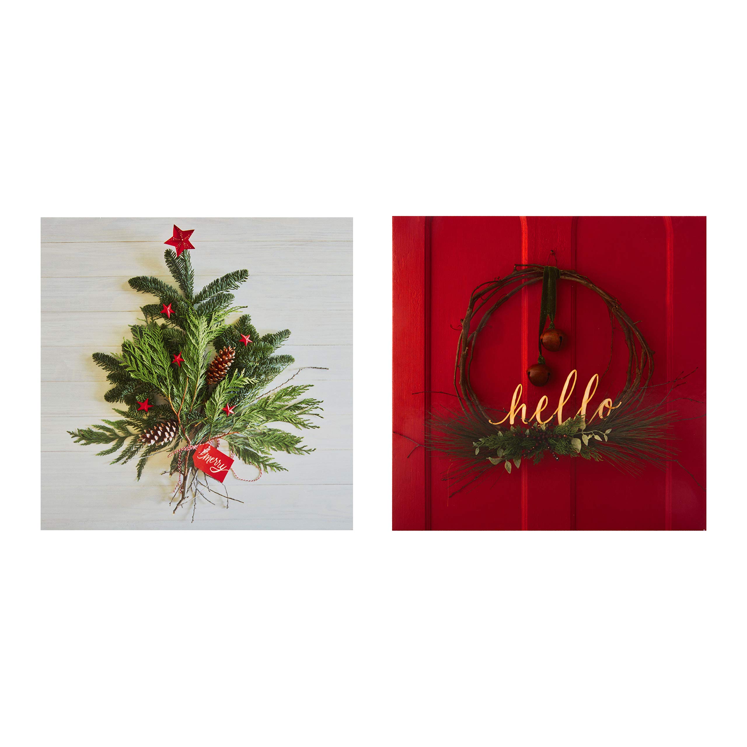 Photographic Festive Decorations Christmas Cards from The Hallmark Studio - Pack of 10 in 2 Designs