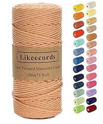Macrame Cord,3mm x 328Feet Cotton Twine String