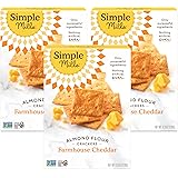 Simple Mills Almond Flour Crackers, Farmhouse Cheddar, Gluten Free, Flax Seed, Sunflower Seeds, Corn Free, Good for Snacks, M